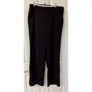 Alfred Dunner size 16 black pull on wide leg dress pants with pockets